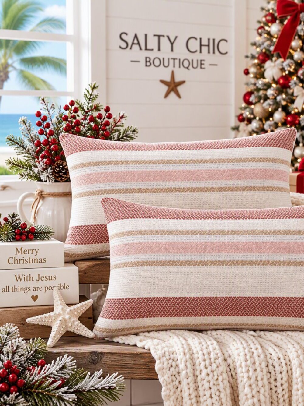 Target Blush Accent Pillow Coastal Farmhouse Textured Lumbar 12x18 set of 2